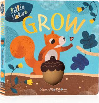Little Nature系列纸板洞洞书 Grow 生长 英文原版绘本 种子