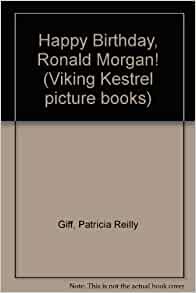 Happy Birthday, Ronald Morgan!